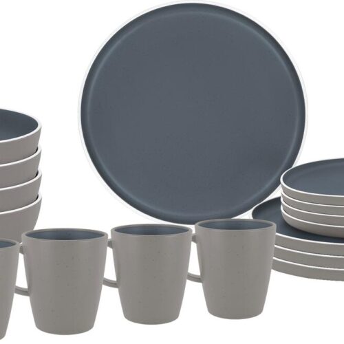 Brunner Stonetouch Trilogy Geschirrset, 16-teilig, trilogy dark