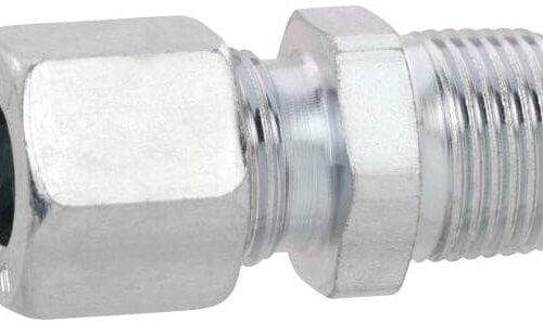 GOK Einschraubverschraubung GELRK, RVS 8 x AG R 3/8, kegelig, gerade, verzinkt