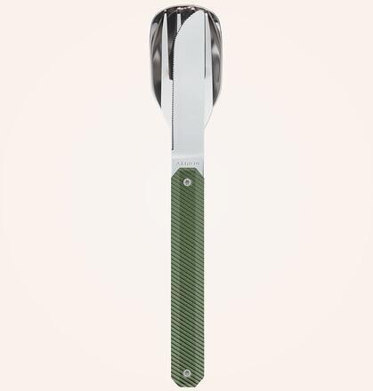 Akinod Feststehendes Besteck 12h34, Aluminium khaki