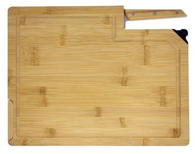 Baladeo Schneidebrett Bambus mit Schleifer Takeita und Chef Messer Alta