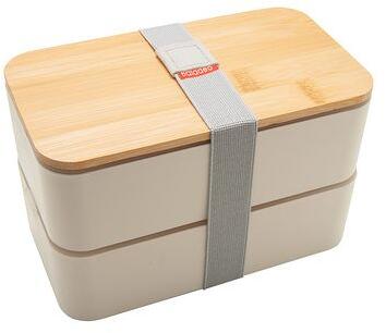 Baladeo Bento Nagano, Lunchox weiß, mit Bambusdeckel