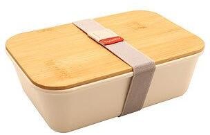 Baladeo Bento Ikoma,Lunchbox weiß, mit Bambusdeckel