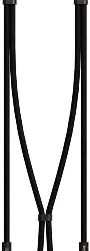 Aqiila 2-in-1 Lanyard Lade- & Synchronisationskabel CC1 Kabel 60W Typ C zu Typ C Schwarz