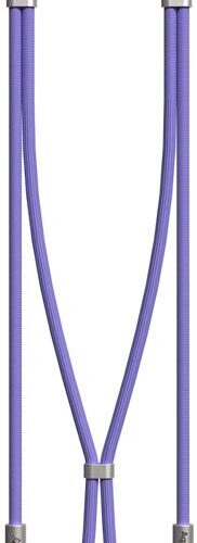 Aqiila 2-in-1 Lanyard Lade- & Synchronisationskabel CC4 Kabel 60W Typ C zu Typ C Lila