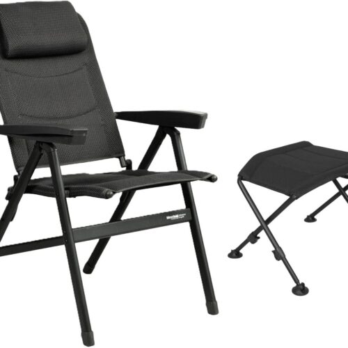 Westfield Performance Advancer Ergofit Klappstuhl + Beinauflage, anthracite grey - Camping Wagner Edition