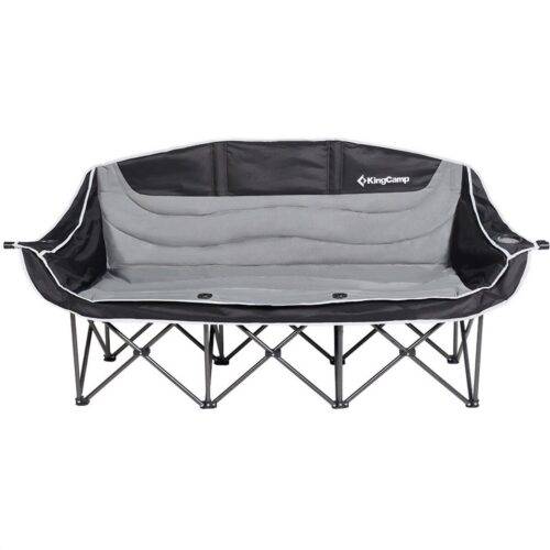 KingCamp Triple Deluxe Faltsofa, schwarz/grau