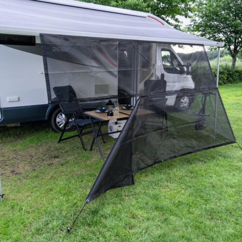 Travellife Atina Sonnenschutzwand, 280x175cm, Zip-off-Front, hellgrau