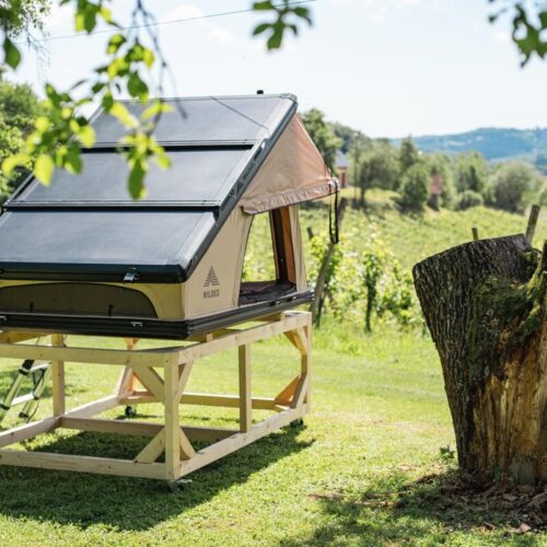 WILDED HIATUS Dachzelt inkl. Sonnensegel, 2-Personen, 220x140cm, khaki