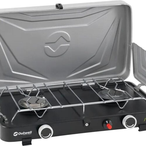 Outwell Katmai Duo Gaskocher, 2x3000W, silber/schwarz