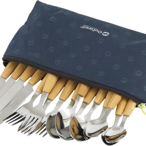 Outwell Calella Besteckset mit Tasche, 16-teilig, Edelstahl