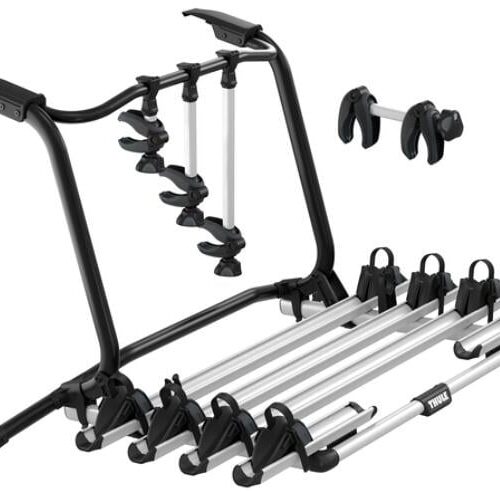Thule WanderWay Heckfahrradträger-Set für VW T6, 4 Fahrräder, schwarz/silber
