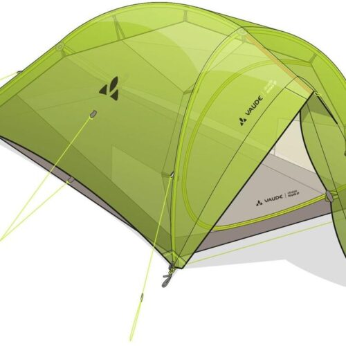 Vaude Ultralight Hogan Tunnelzelt, 2-Personen, 125x295cm, grün