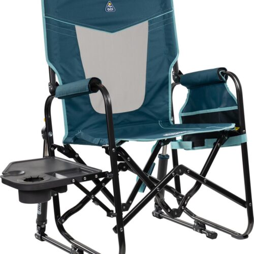 GCI Outdoor Stowaway Rocker Faltstuhl mit Seitentisch, teal