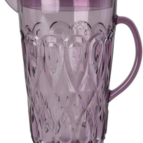 Rice Krug mit spiraler Facettierung, Acryl, 2500ml, Helle Pflaume