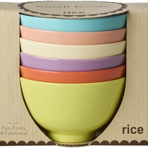 Rice Kleine Melamin Schüssel, Glory Days Farben, 300 ml, 6er Pack
