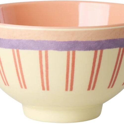 Rice Kleine Melamin Schüssel, Stripey Love Print, 300 ml