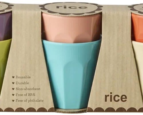 Rice Melamin Espresso Becher, Glory Days Colors, 80 ml, 6er Pack