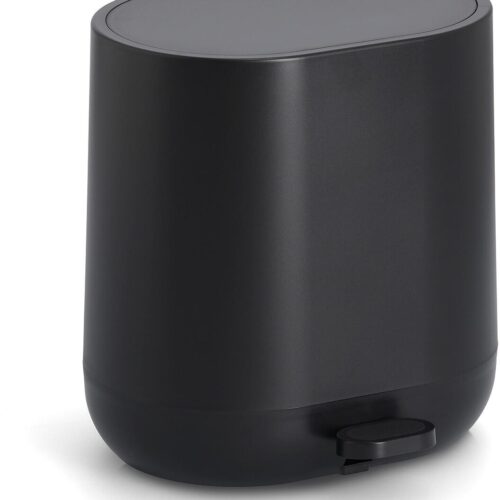 Zeller Treteimer mit Soft Close, 6L, Kunststoff, schwarz