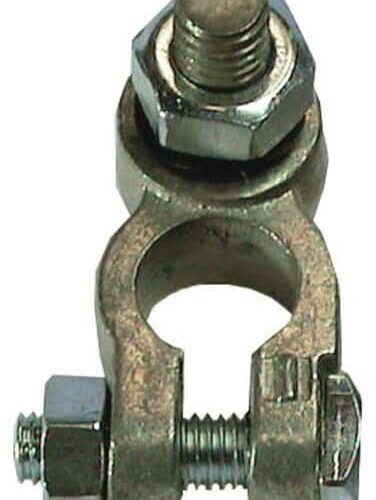 Batterieklemme M10 mit Bolzen, -Pol