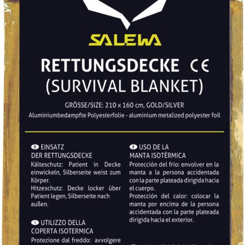 Salewa Rettungsdecke, 210x160cm, gold/silber