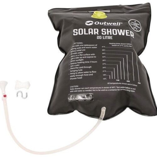 Outwell Solardusche, 20 Liter, schwarz