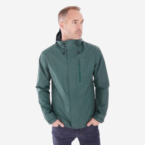 Regenjacke Herren wasserdicht Wandern - NH500 grün