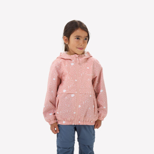 Wanderjacke Kleinkinder Größe 92–116 wasserdicht Wandern - MH500 Kid rosa