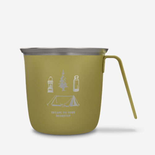 Tasse Edelstahl Wandern Camping - 500 0,3 l gelb