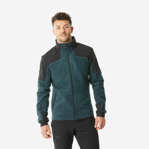 Fleecejacke Herren warm Winterwandern - MH500 Mountain grün