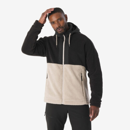 Fleecejacke Herren Sherpa warm Winterwandern - SH900 beige