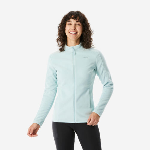 Fleecejacke Damen Reißverschluss Wandern - MH500 blau