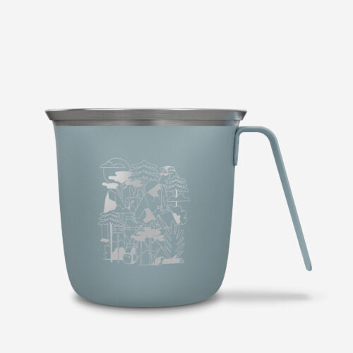 Tasse Edelstahl Wandern Camping - 500 0,3 l blau