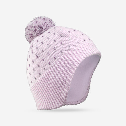 Skimütze Kinder warm - Flap lila