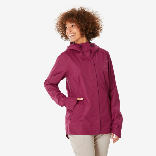 Regenjacke Damen wasserdicht Wandern - NH500 violett
