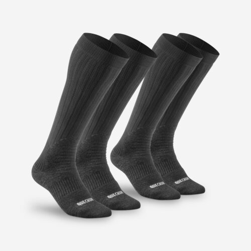 Wandersocken warm hoch Winterwandern - SH100 2 Paar schwarz