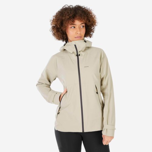 Regenjacke Damen wasserdicht Wandern - MH500 beige