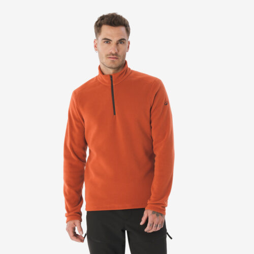 Fleecepullover Herren 1/2 Reißverschluss Wandern - MH100 orange
