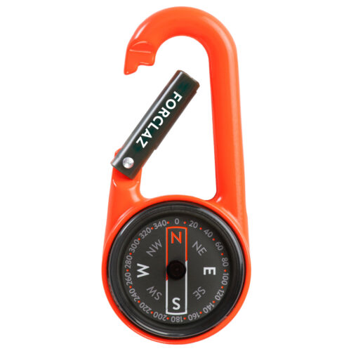 Kompass Karabiner 50 Orientierungslauf kompakt orange