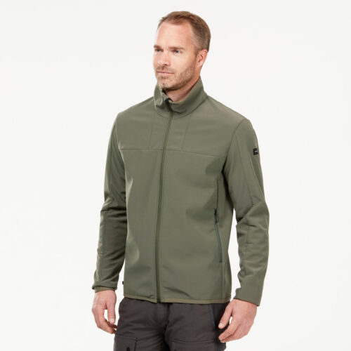 Softshelljacke Herren winddicht Trekking - MT100 khaki