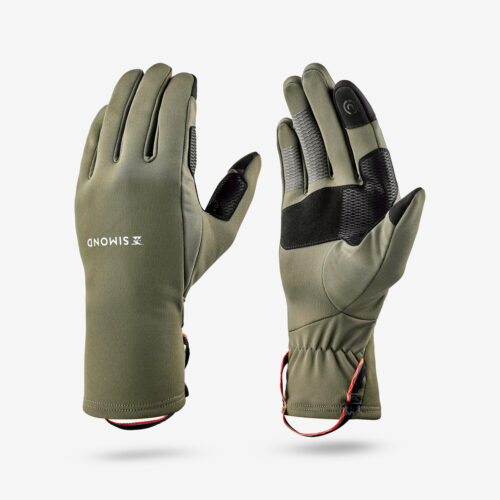 Handschuhe Damen/Herren Stretch touchscreenfähig Trekking - MT500 khaki