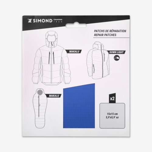 Reparaturpatch Bergsteigen Daunenbekleidung + Schlafsack - blau
