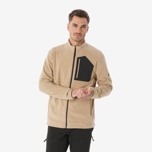 Fleecejacke Herren mit Tasche Wandern - MH500 beige