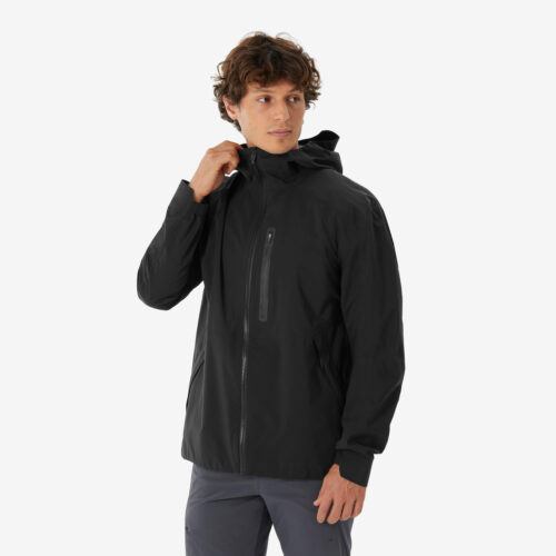 Regenjacke Herren wasserdicht leicht Wandern - MH500 Light V schwarz