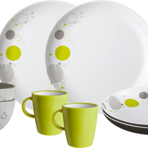 Brunner Tete-a-Tete Space Geschirr-Set 8-tlg. für 2 Personen - Kunststoff und Melamin Geschirr-Sets