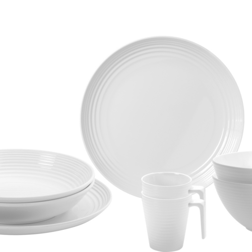 Brunner Tete-a-Tete Geschirr-Set 8-tlg. spherica für 2 Personen - Kunststoff und Melamin Geschirr-Sets