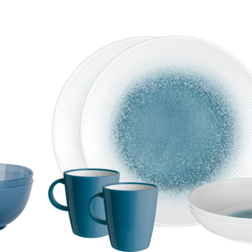 Brunner Tete-a-Tete Geschirr-Set 8-tlg. meteore für 2 Personen - Kunststoff und Melamin Geschirr-Sets