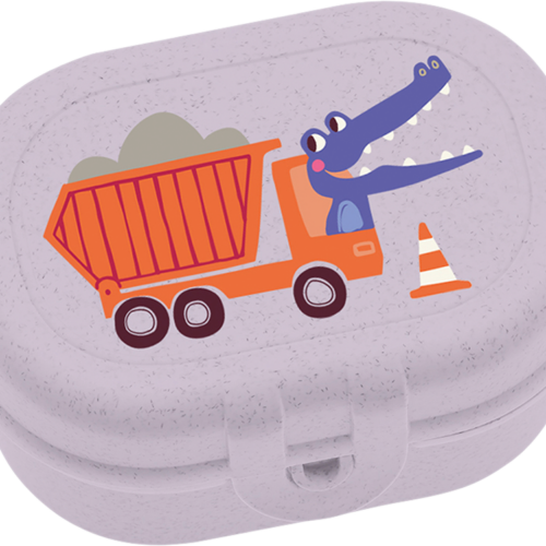 Koziol Pascal Mini Snackbox / Essensdose organic grey trucks - Lebensmittelbehälter / Vorratsdosen