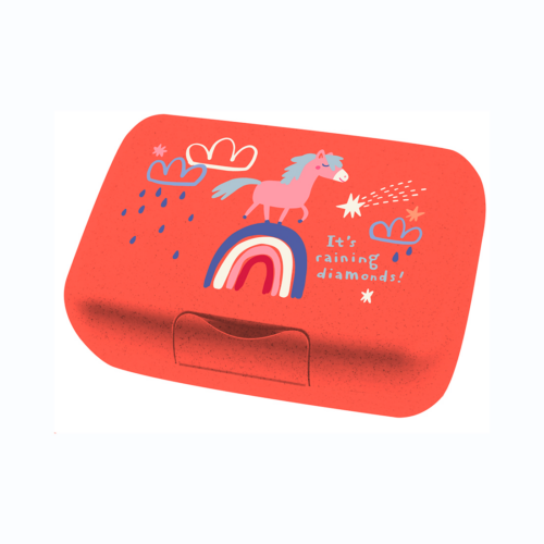 Koziol Candy L Box Lunchbox / Brotdose mit Trennschale organic red dreams - Lebensmittelbehälter / Vorratsdosen