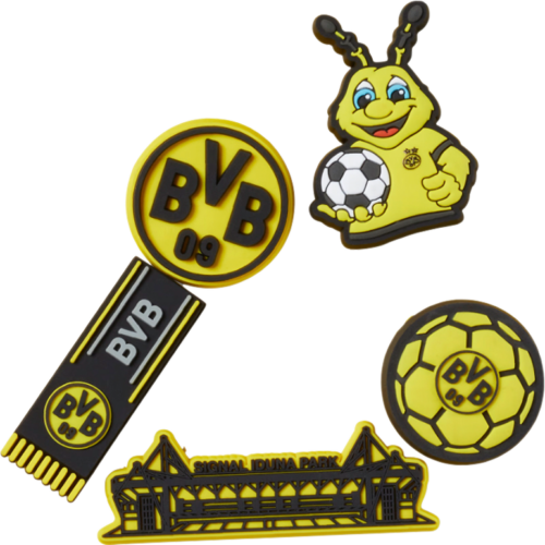 Crocs Jibbitz BVB Schuhanstecker 5er Pack gelb - Handschuhe, Gürtel & Sonstiges