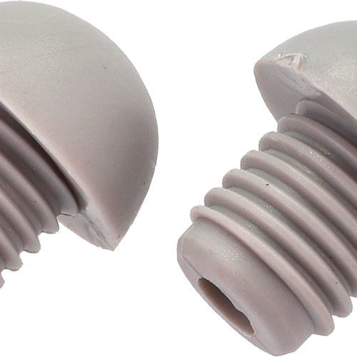 Berger Ersatz-Kunststoffkappen für Stühle im 2er Set grau 22 mm - Ersatzteile Berger Campingstühle